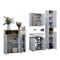 Vicco Set mobili bagno Bianco/Artisan 5 parti