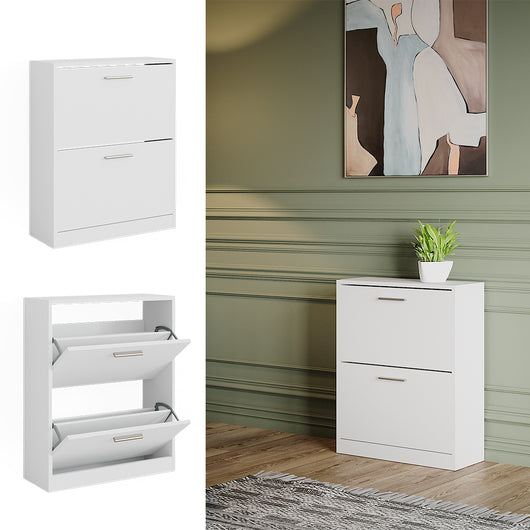 Vicco Armadio per le scarpe Bianco 59 x 72.5 cm 2 scomparti