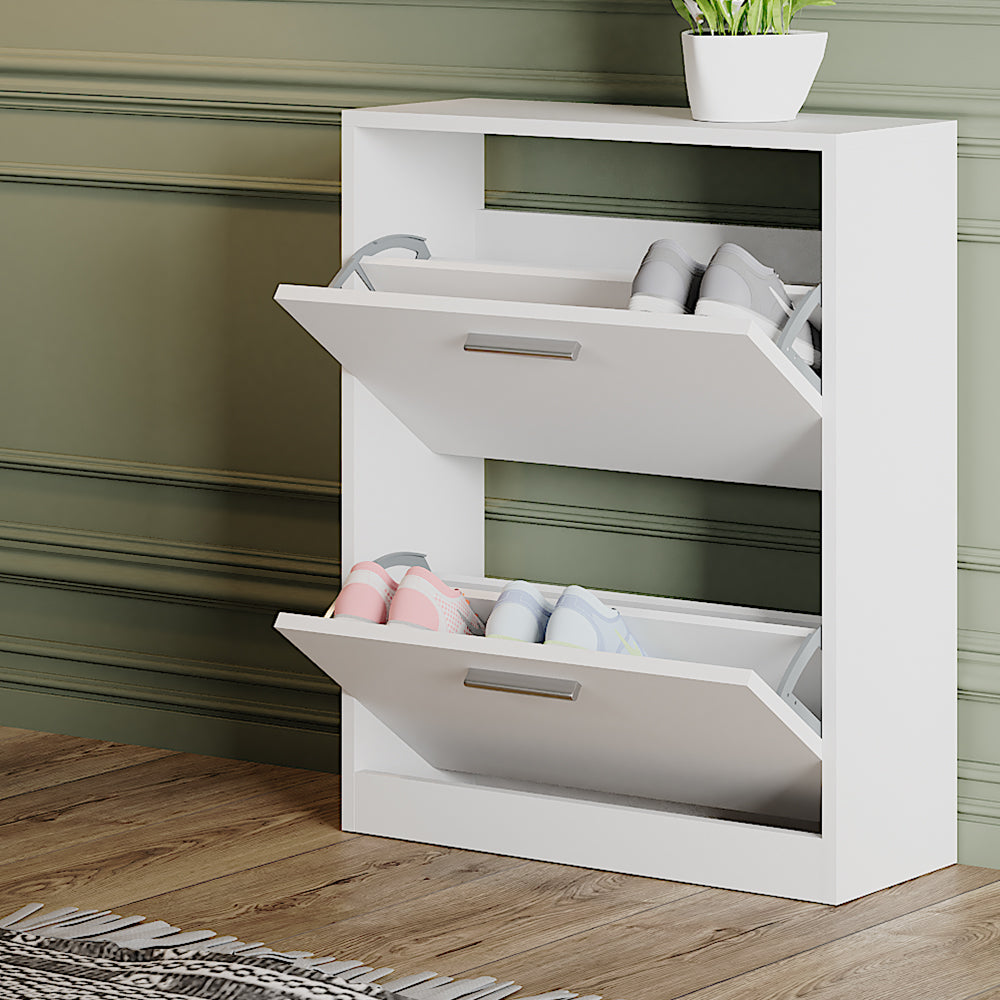 Vicco Armadio per le scarpe Bianco 59 x 72.5 cm 2 scomparti