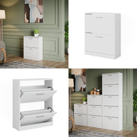 Vicco Armadio per le scarpe Bianco 59 x 72.5 cm 2 scomparti