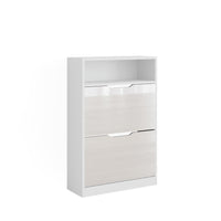 Vicco Scarpiera Bianco lucido 22 x 89.5 cm con 2 scomparti