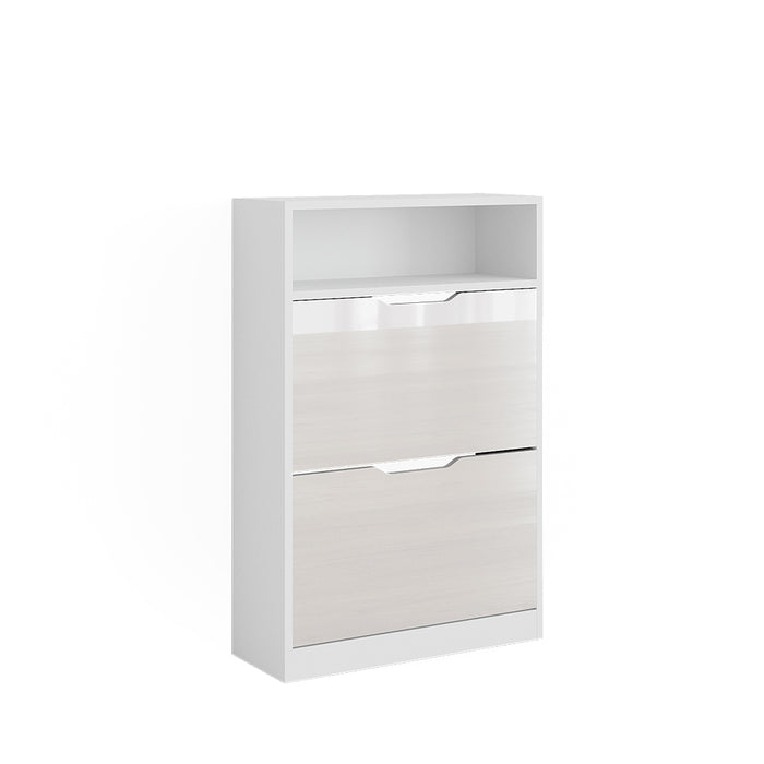 Vicco Scarpiera Bianco lucido 22 x 89.5 cm con 2 scomparti