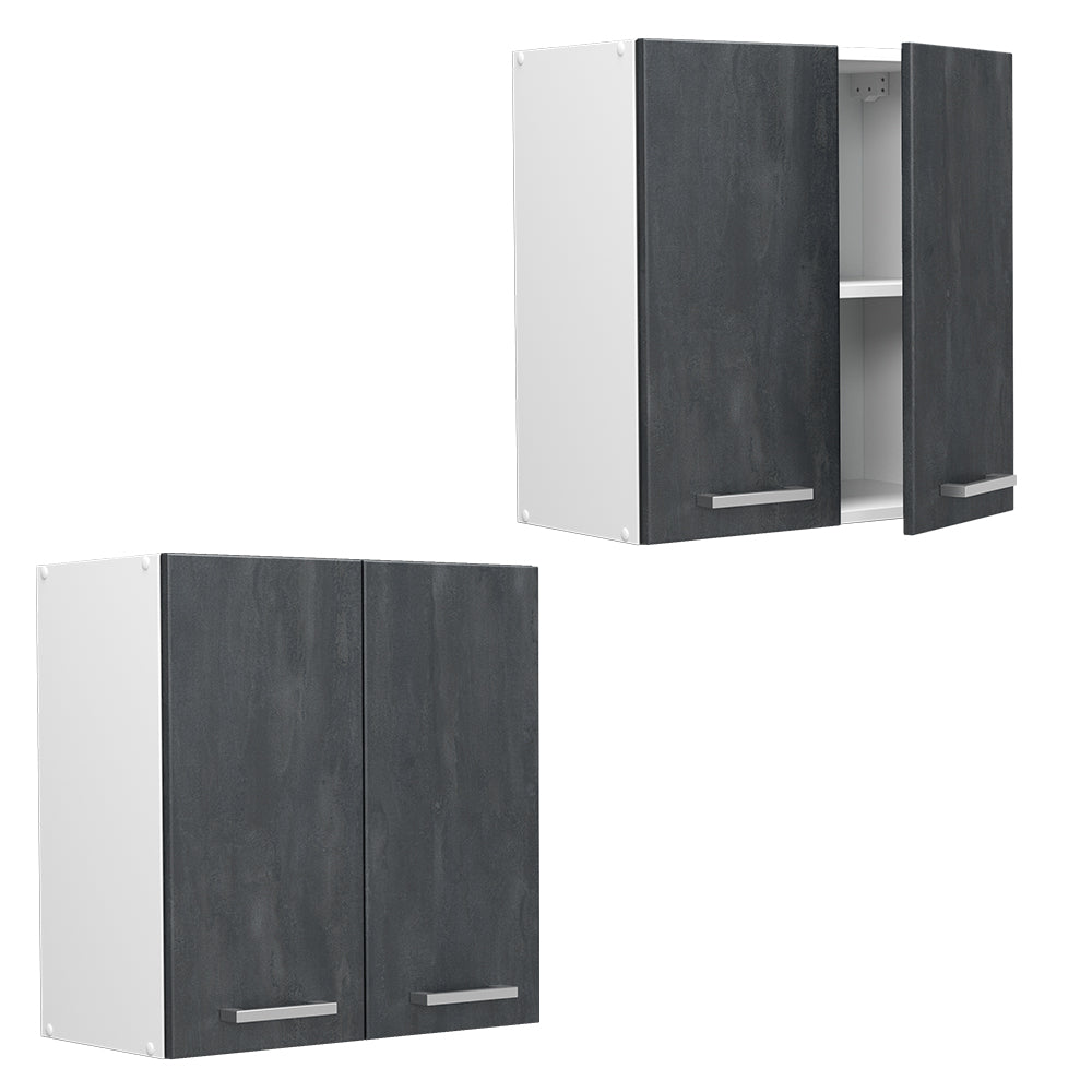 Vicco Pensile da cucina Calcestruzzo nero 60 cm