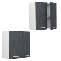 Vicco Pensile da cucina Calcestruzzo nero 60 cm