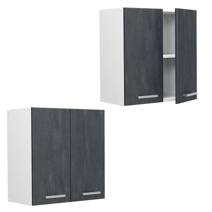 Vicco Pensile da cucina Calcestruzzo nero 60 cm