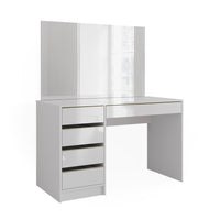 Vicco Tavolo da toilette Bianco/Oro 55 cm con specchio