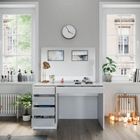 Vicco Tavolo da toilette Bianco/Oro 55 cm con specchio