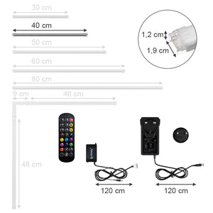 Vicco Striscia LED Bianco 40 cm con starter pack
