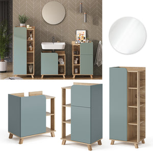 Vicco Set di mobili da bagno Grigio-blu 4 parti