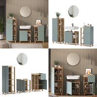 Vicco Set di mobili da bagno Grigio-blu 4 parti