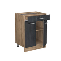 Vicco Mobiletto base per cucina Calcestruzzo nero 60 cm PL Antracite