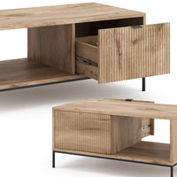 Vicco Tavolino Quercia vichinga 90 x 50 cm con un cassetto