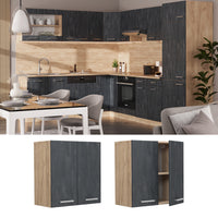 Vicco Pensile da cucina Calcestruzzo nero 60 cm