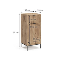 Vicco Mobile da bagno Quercia vichinga 40 x 87 cm con anta e cassetto