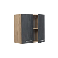 Vicco Pensile da cucina Calcestruzzo nero 60 cm