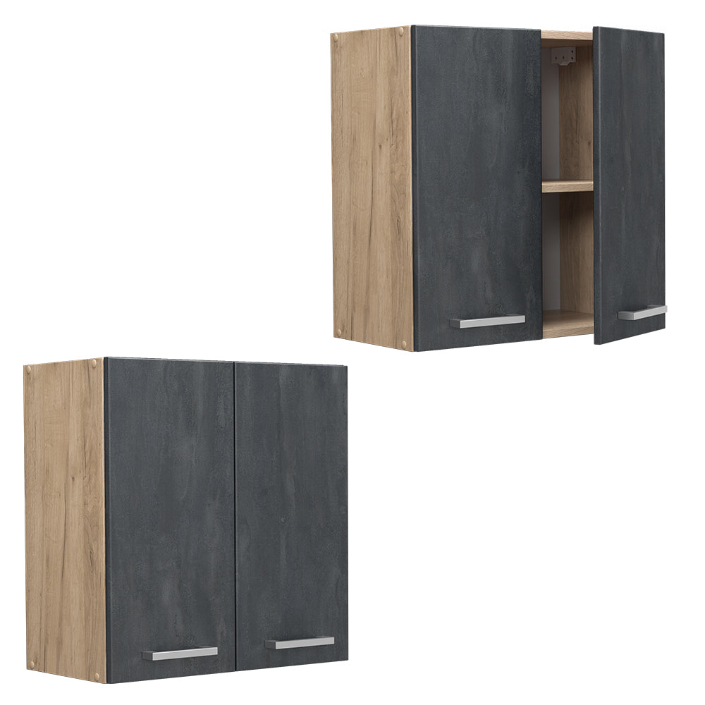 Vicco Pensile da cucina Calcestruzzo nero 60 cm