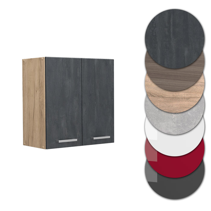 Vicco Pensile da cucina Calcestruzzo nero 60 cm