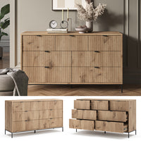 Vicco Credenza Quercia vichinga 42 x 81 cm con 7 cassetti