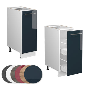 Vicco Mobili da cucina  Blu scuro lucido 30 cm senza piano di lavoro
