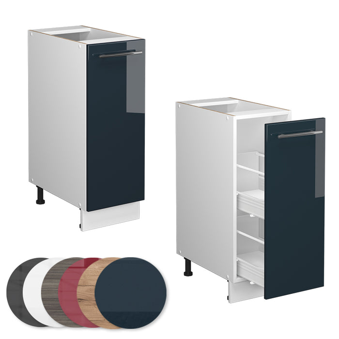 Vicco Mobili da cucina  Blu scuro lucido 30 cm senza piano di lavoro