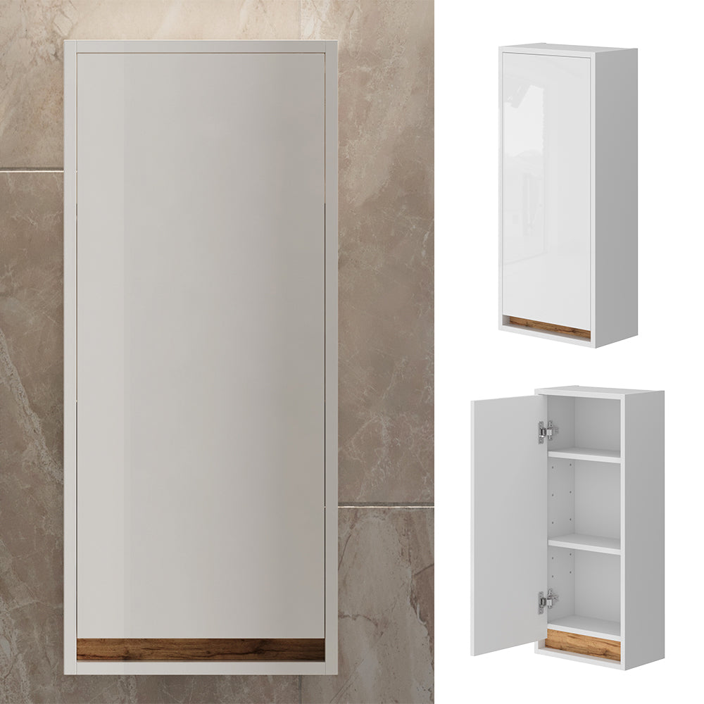 Vicco Mobile bagno Bianco lucido/oro power oak 81.6 x 35 cm con porta