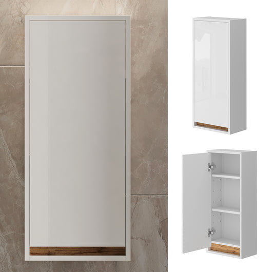 Vicco Mobile bagno Bianco lucido/oro power oak 81.6 x 35 cm con porta
