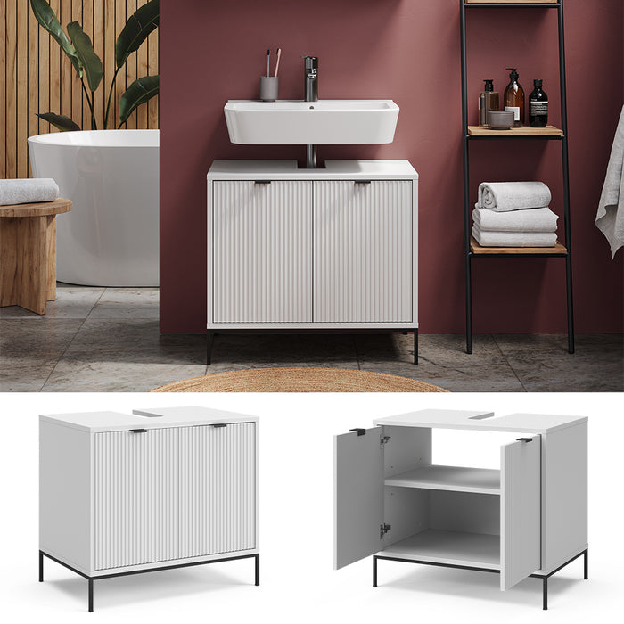 Vicco Mobiletto Bianco 70 x 63 cm con 2 porte