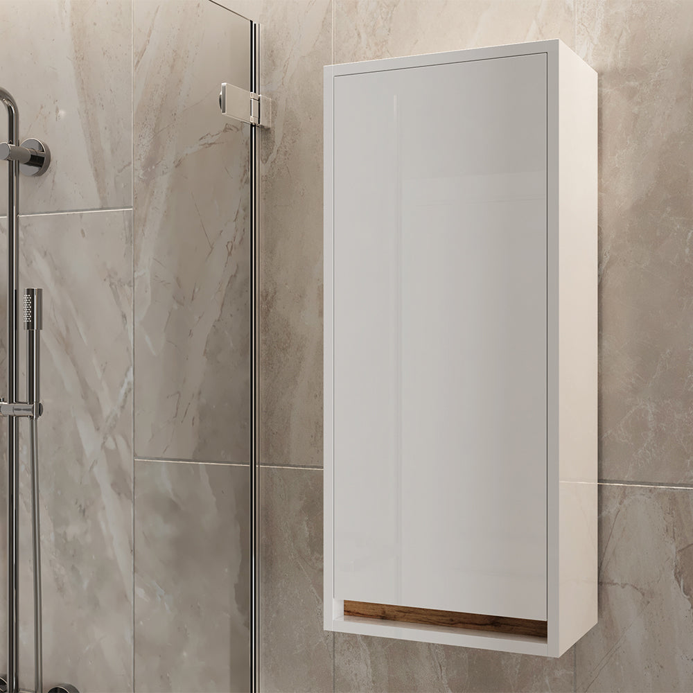 Vicco Mobile bagno Bianco lucido/oro power oak 81.6 x 35 cm con porta