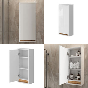 Vicco Mobile bagno Bianco lucido/oro power oak 81.6 x 35 cm con porta