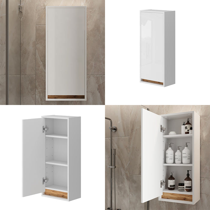 Vicco Mobile bagno Bianco lucido/oro power oak 81.6 x 35 cm con porta