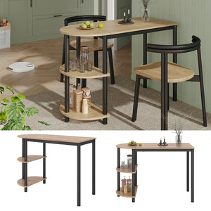 Vicco Tavolo da cucina Rovere Goldkraft/nero 110 x 50 cm con ripiani aperti