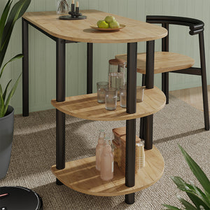 Vicco Tavolo da cucina Rovere Goldkraft/nero 110 x 50 cm con ripiani aperti