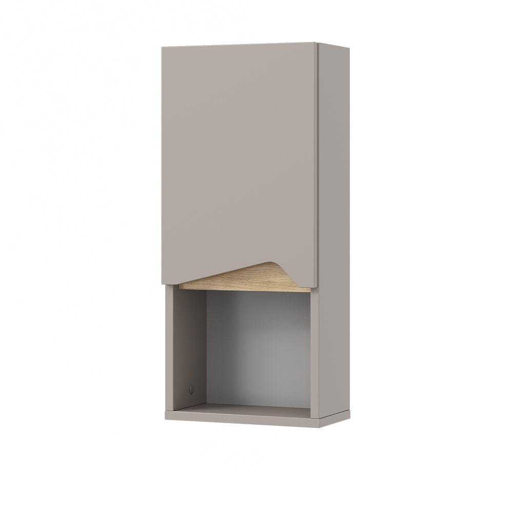 Vicco Mobile bagno Grigio 30 x 67 cm con porta e vano aperto