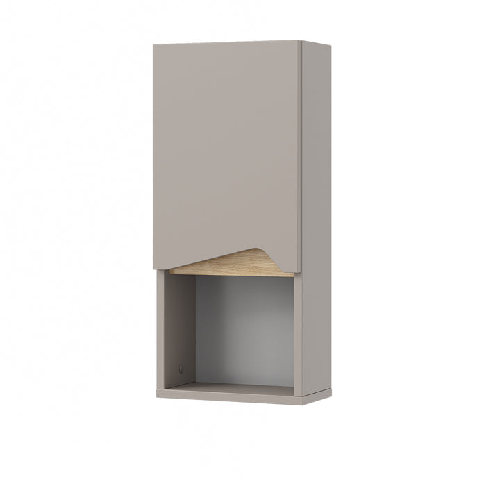 Vicco Mobile bagno Grigio 30 x 67 cm con porta e vano aperto
