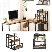 Vicco Scaffale per scale Rovere rustico 33 x 34 cm con 3 scomparti aperti