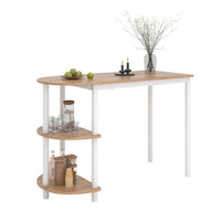 Vicco Tavolo da cucina Quercia dorata/bianco 110 x 50 cm con ripiani aperti
