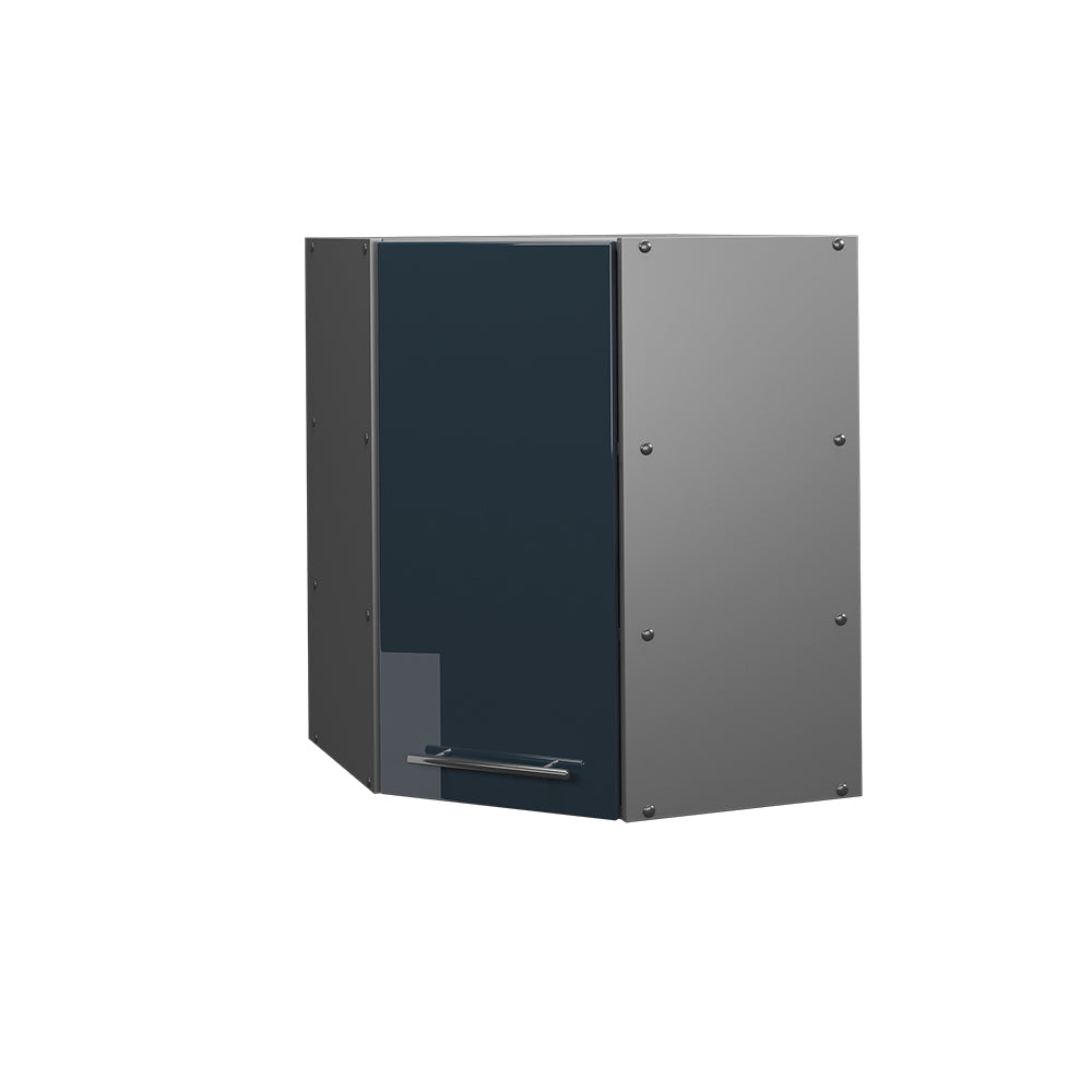 Vicco Mobile angolare da cucina Blu scuro lucido 57 cm