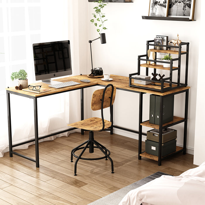 Vicco Scaffale per scale Rovere rustico 33 x 34 cm con 3 scomparti aperti