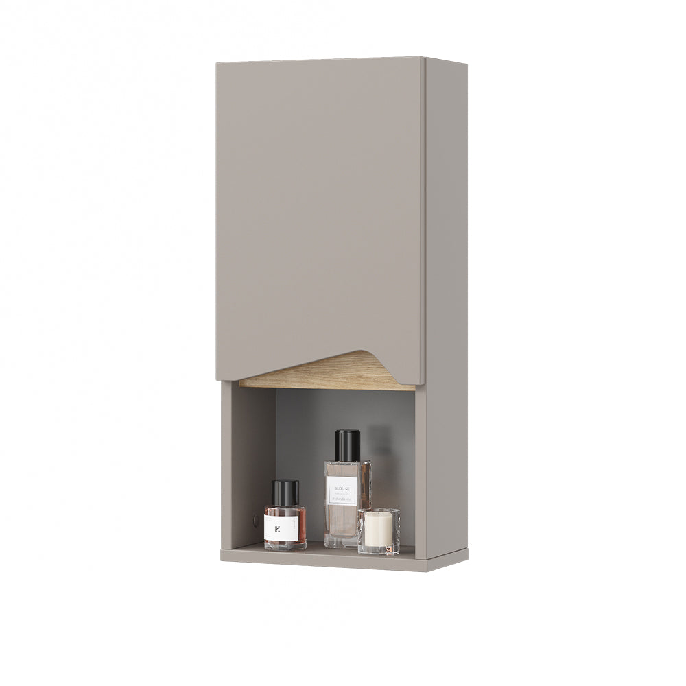 Vicco Mobile bagno Grigio 30 x 67 cm con porta e vano aperto