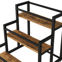 Vicco Scaffale per scale Rovere rustico 33 x 34 cm con 3 scomparti aperti