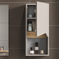 Vicco Mobile bagno Grigio 30 x 67 cm con porta e vano aperto