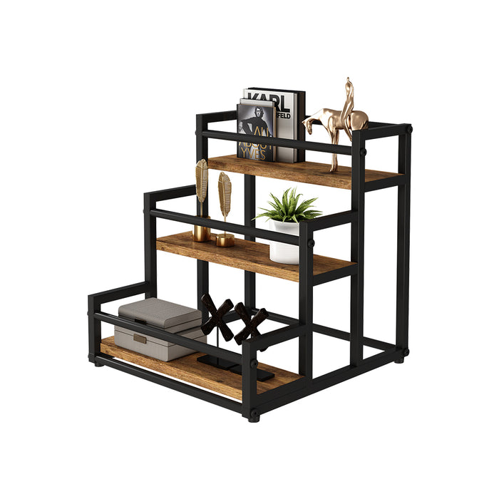 Vicco Scaffale per scale Rovere rustico 33 x 34 cm con 3 scomparti aperti