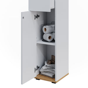 Vicco Mobiletto midi Bianco/Artisan 30 x 97 cm con cassetto