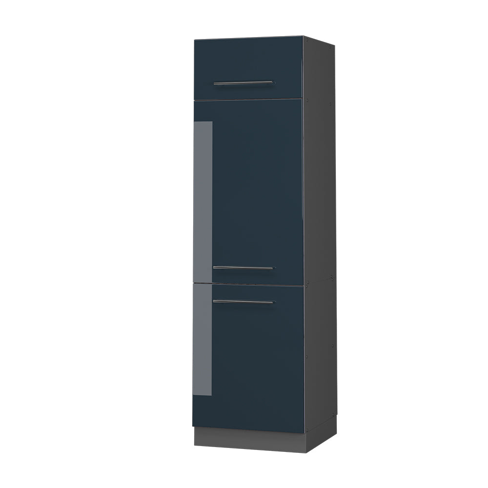 Vicco Armadio frigorifero Blu scuro lucido 60 cm