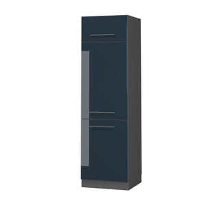 Vicco Armadio frigorifero Blu scuro lucido 60 cm