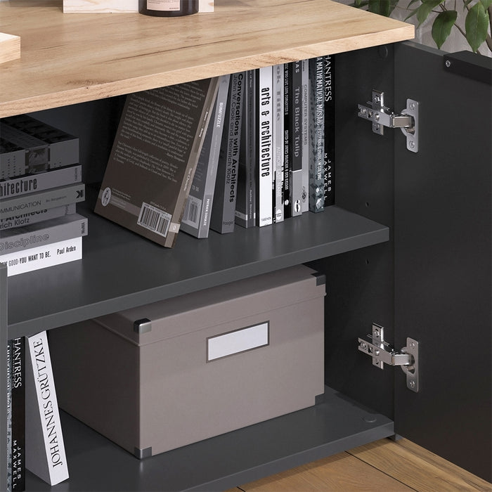 Vicco Credenza Antracite 80 x 50 cm con 2 porte