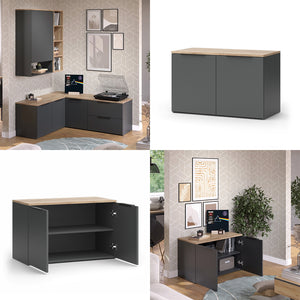 Vicco Credenza Antracite 80 x 50 cm con 2 porte