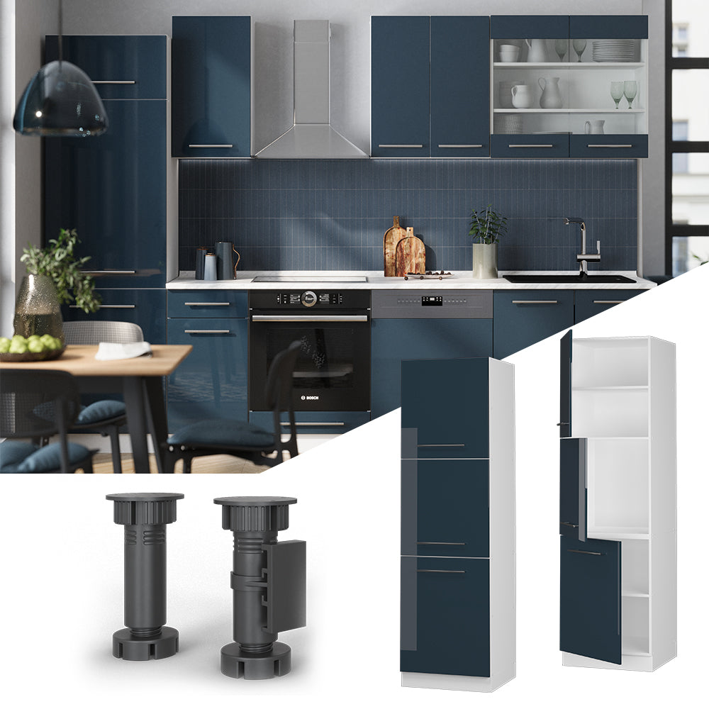 Vicco Mobile per forno da incasso Blu scuro lucido 60 cm