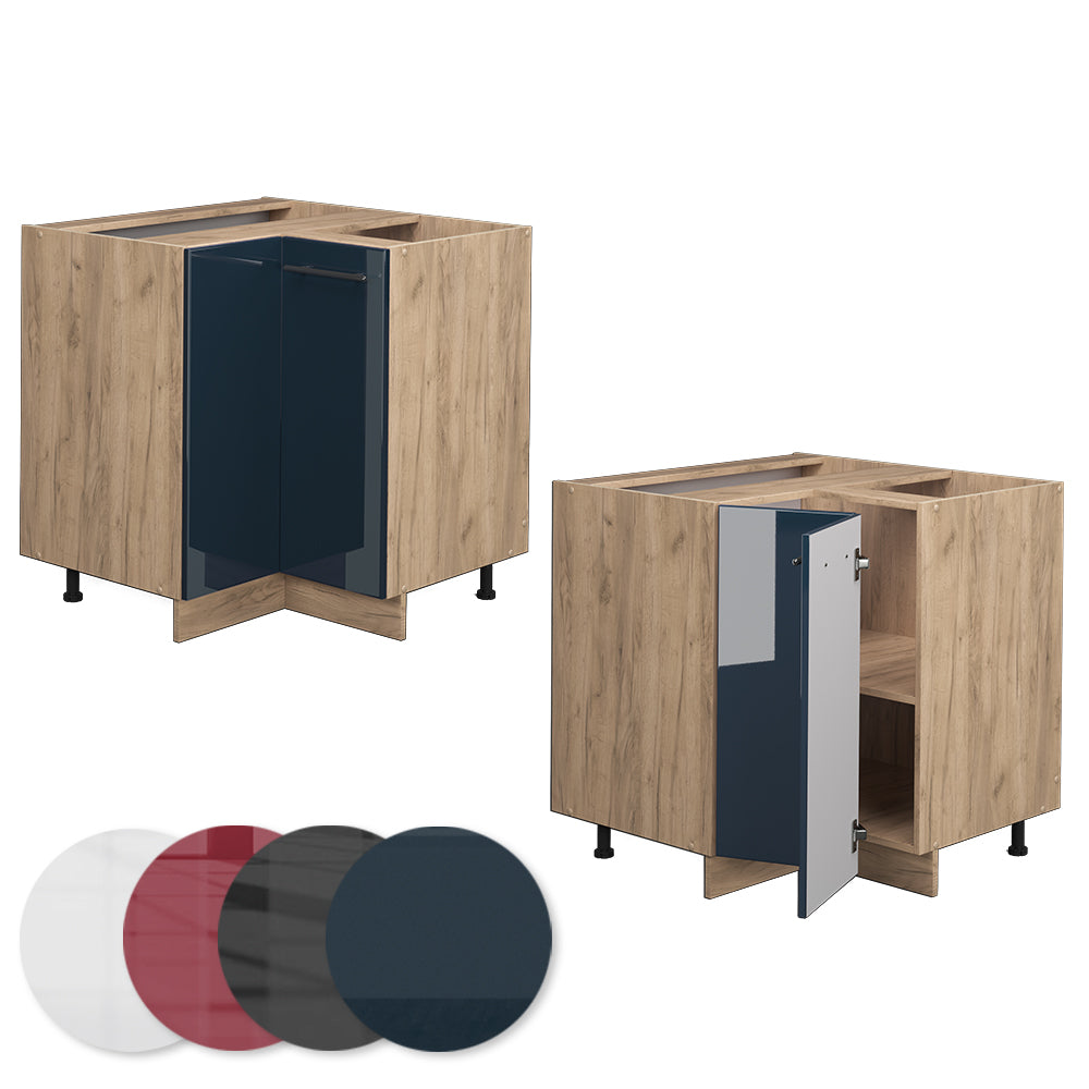 Vicco Mobili da cucina  Blu scuro lucido 80.5 cm senza piano di lavoro