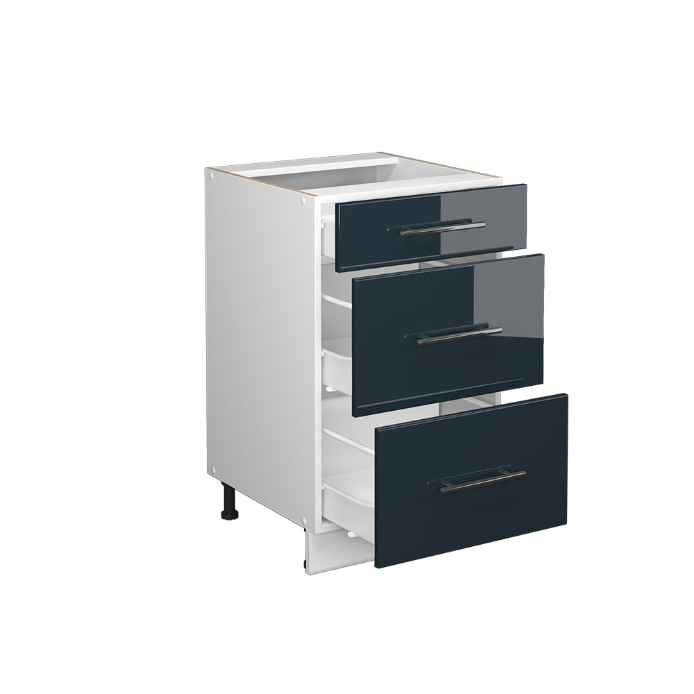 Vicco Mobiletti da cucina  Blu scuro lucido 50 cm , PL Antracite